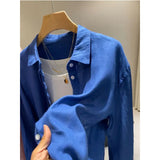 Fongt White Linen Shirt Women's Summer Thin Loose Temperament Old Money Cotton Linen Shirt Sunscreen Top