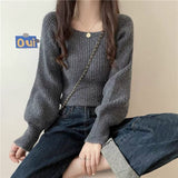 Fongt Collared Sweater Women 2025 Autumn And Winter 2025 New Gentle Inside Lazy Design Knitted Bottom Shirt