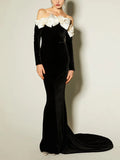 Famous Wind Dress Women 2025 Spring New Temperament Elegant Fashion Shoulder Bag Hip Long Flower