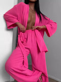 Fongt Women's Loose Comfortable Nine-Sleeve Trousers Pyjamas Two Sets Of Homewear Women