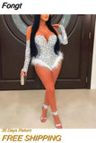 Glitter Rough Diamond Sequin Bodysuit Women Rompers Chic Sexy Off Shoulder Feather Sequins Jumpsuits Birthday
