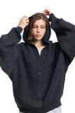 Fongt Loose Solid Color Sweater Coat Woven Autumn And Winter New Street Trend Casual Lazy Woman