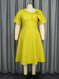 Fongt New Tihua Fabric Flower Dress African Grand A Dress Dresses