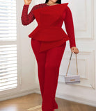 Fongt Designer's Stitched Nail Bead Jumpsuits Skinny Banquet Dresses For Women