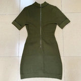 QUALITY Newest 2023 Designer Runway Fashion Women's Short Sleeve Notched Collar Lion Buttons Knitted