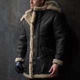 Fongt And Winter Burst Single Fur Collar Collar Thick Coat Embroidered Man Coat European Code Jacket