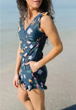 Fongt New Swimming Bra Lady Swimsuit Print Hot Spring Flat Angle