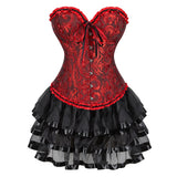 Fongt Court-Sleaf-Sleaf-Sedosom Set Rules Lotus Leaf Lace-Lace-Up Dresses