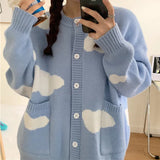 Sweater Winter Cardigan Fall 2021 Women Clothes Knit Cute Sweater Loose Causal Oversized Harajuku Cardigans Sueter