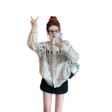 Fongt Island Retro-Colly Tree-Colored Tree Jaclosse Design Feeling Niche Collar Languid Soft Glutinous Sweater Coat Woman