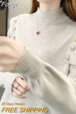 Winter Elegant Fashion Knitted for Women 2023 New Chic Korean Top Popularity Pullover Top Thickening Turtleneck