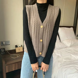 Fongt Vest Knitting Small Short Coat 2023 Spring And Autumn New Wearing Sleeveless Sweater Open Shirt Shoulder