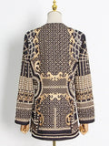 QUALITY Newest 2023 Stylish Designer Jacket Women's V-neck Long Sleeve Luxurious Metallic Beaded Long