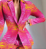 Fongt New Casual Print Fashion Small Suit Women's Suit
