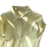 Fongt Gentle Wind Loose Soft Milk Powder Folded Chic Small White Shirt Women's Spring Casual Top