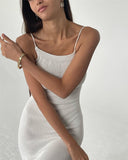 Fongt Tight Knit Dress 2023 Summer New Sexy Open-Fork Temperament Sling