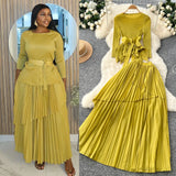 Fongt Folded T-Shirt With Irregular Hembo Skirt Dress Suit Woman