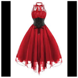 Fongt Summer Round Round Neckt Sexy Temperament Bumpy Personality Chiffon Solid Color Retro Sleeveless Dress