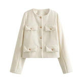 Fongt Women's Autumn And Winter Fashion New 15 Color Jacket Small Scent Style Short Suit Jacket
