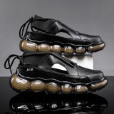Men's Sandals Summer Soft Sandals High Quality Microfiber Leather Sandals Outdoor Antiskid Damping Men Roman