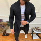 Fongt Men's Fashion Men's Casual Long Sleeve Lapel Knit Sweater Men's