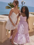 High-End Women's Pure Style Sexy Sling Dress High-End Temperamented Wedding Dress A-Word Dress