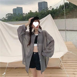 Fongt Thin Coat Women's Summer New Loose Anti-Ultraviolet Breathable Ice Sleeve Shirt Long-Sleeved