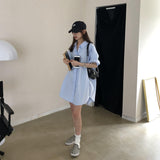 Women Solid Button BF Design Simple Elegant Basic All-match Casual Cozy Street Wear Korean Style Chic Retro College