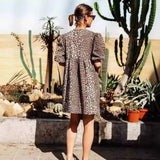 Fongt New Women's Clothing With A Long Solid Shirt Dress