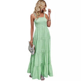 Fongt Spring And Summer New Women's Slings To Close The Belt Stripe Holiday Dress Female Sense