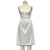 Fongt 2025 Summer New Women's Waist Folding Back Sling Dress Women