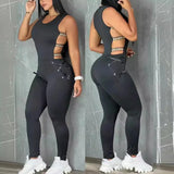 Fongt Summer New Women's Waist Slim Sexy Punk Slim Women's Hollow Out