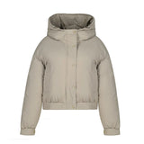 South Korean Small Tall Waist Short Down Cotton Jacket Female 2024 Winter New Versatile With Thick Bread Jacket-Outfit
