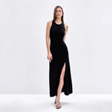 Fongt Autumn And Winter Hot Vest Sweater Skirt Elegant Open Fork Tight Skirts Ins