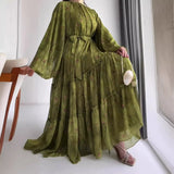 Fongt Fashion Printing Bohemian Style Dress In Autumn 2025