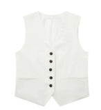 Vest 99293210 Blended High Waist Casual Shorts 9929221 Suit-Outfit