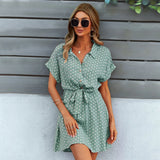 Dot Vintage High Waist Mini Casual