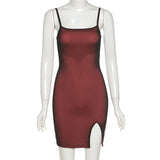 Slim-fit And Split-hip Dress-Outfit