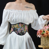Fongt Ultra-Short Waist-Sealed Flower Thighs Outside The Waist Clip