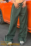 Sweatpants Women Basic Y2K Cargo Pants 2023 Striped Baggy Track Pants 90s Joggers Casual Streetwear Low Rise Harem