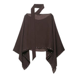 Fongt New Rivet Decorative Scarf Fashion Cloak Top 3067719