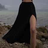 Fongt And Winter 2023 Explosion Of The Hobling Sweater 100 Folded Skirt Tied With Woolen Suit
