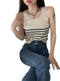Fongt Fragrant Style Small Sling Girl Summer New French Retro With Short Vest Sleeveless Top
