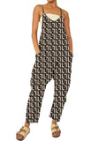 Summer New Fashion Leisure Loose Printed Jumpsuit-Outfit