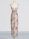 Fongt 2025 Summer New Fashion Sexy Leopard Print Bag Babes Hanging Dress