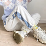 Kawaii White Jogging Sweatpants Women Harajuku Cute Print Girly Sports Pants Oversized Korean Fashion Tracksuit