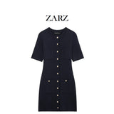 Fongt Homemade New Women's Classic Knitted Mini Dress 3519/108/401