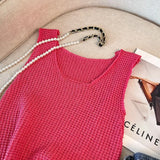 Fongt With Comfortable Barbieins Wearing Knitted Short Sleeveless New Temperament Slings Sweet Spicy Vest