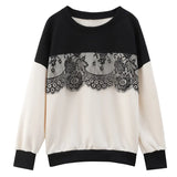 Fongt Splicing Hoodie Female Loose Round Collar Set Model 2023 Spring And Fall New Top Coat-Outfit
