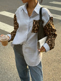 Fongt Loose Spliced Striped Shirt Top